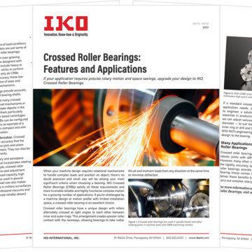 Our New White Paper Explores Crossed Roller Bearing Applications