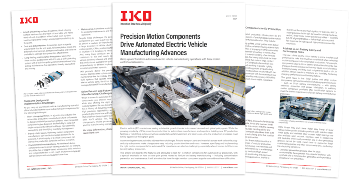 New White Paper: Precision Motion Components Drive Automated Electric Vehicle Manufacturing Advances